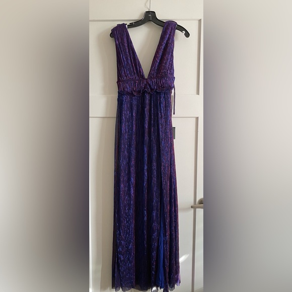 TAGS ON - LULUS SHIMMER BLUE/PINK MAXI DRESS. SIZE S - Picture 2 of 5